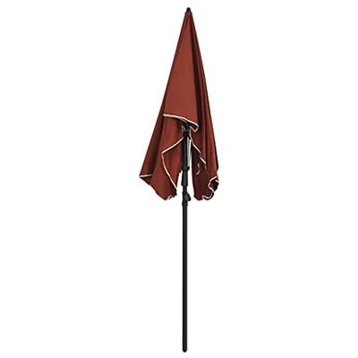 VidaXL Parasol met paal 200x130 cm terracottakleurig VidaXL Parasol met paal 200x130 cm terracottakleurig