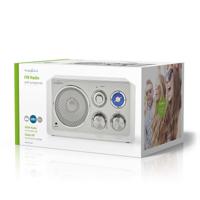 Nedis FM-Radio | Tafelmodel | FMvoeding | Analoog | 15 W | Wit / Zilver | 1 stuks - RDFM5110WT RDFM5110WT - thumbnail