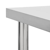 Keukenwerktafel met wielen 60x30x85 cm roestvrij staal - thumbnail