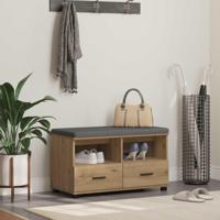 Halbank met kussen met lade Artisan Eiken 80 x 38 x 46 cm - thumbnail