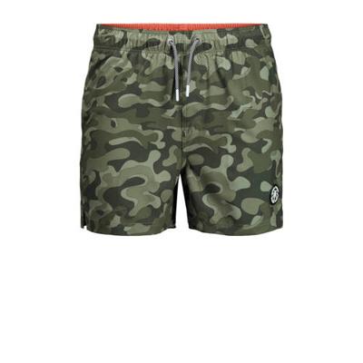 JACK & JONES JEANS INTELLIGENCE zwemshort Maui met camouflageprint groen