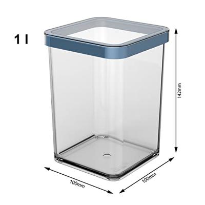 Rotho LOFT Bewaardoos 10x10x14.2 cm 1L Horizon Blauw/Transparant