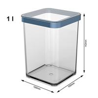 Rotho LOFT Bewaardoos 10x10x14.2 cm 1L Horizon Blauw/Transparant - thumbnail