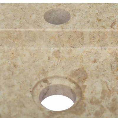 VidaXL Wastafel wandgemonteerd 38x24x6,5 cm marmer crèmekleurig