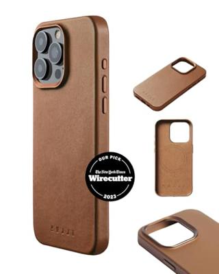 Mujjo Leather Case met MagSafe iPhone 15 Pro Max Bruin