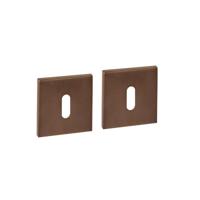 Intersteel WC-sluiting vierkant verdekt 53x53x6mm - met stift 6-8mm - PVD brons - thumbnail