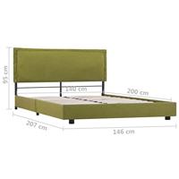 Bedframe stof groen 140x200 cm - thumbnail