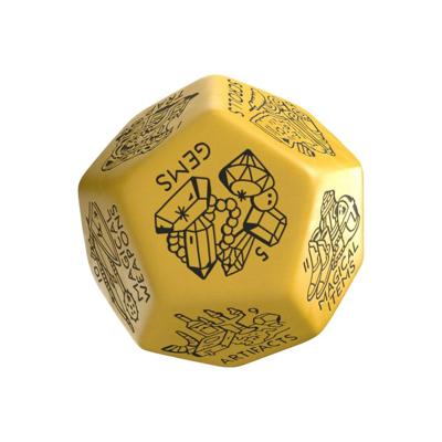 Viridian Jumbo Dice Treasure Generator Die D12 Yellow