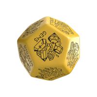 Viridian Jumbo Dice Treasure Generator Die D12 Yellow - thumbnail