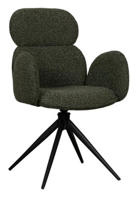 LABEL51 Eetkamerstoel Vidar - Forest - Boucle - Black Frame