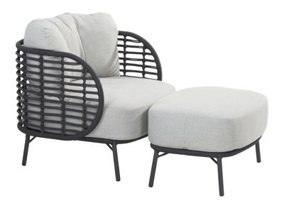4 Seasons Outdoor lounge tuinstoel fabrice antraciet