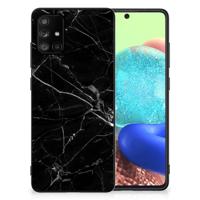 Samsung Galaxy A71 Marmeren Print Telefoonhoesje Marmer Zwart - Origineel Cadeau Vader - thumbnail