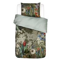 Essenza Nadia Dekbedovertrek - 1-persoons (140x200/220 Cm + 1 Sloop) - Katoen Satijn - Sage Green - thumbnail