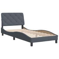 Bedframe zonder matras 90x190 cm fluweel donkergrijs - thumbnail
