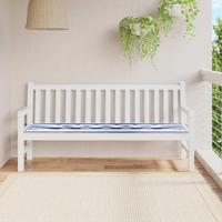 Tuinbank Kussen Blauw en wit 180 x 50 x 4 cm Oxford stof - thumbnail