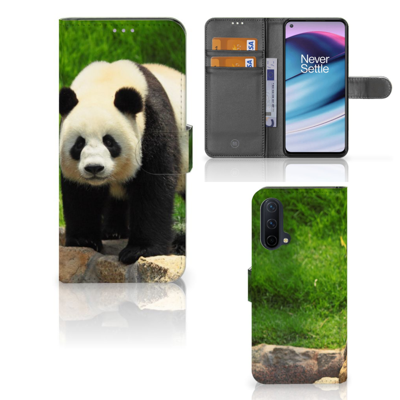 OnePlus Nord CE 5G | Telefoonhoesje | Met pasjeshouder | Panda OnePlus Nord CE 5G | Telefoonhoesje | Met pasjeshouder | Panda
