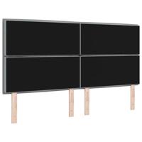 LED Hoofdbord met LED-striplichten Lichtgrijs 180 cm Polyester - thumbnail