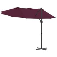 Tuin Cantilever Parasol Bordeauxrood Large Poedergecoat staal - thumbnail