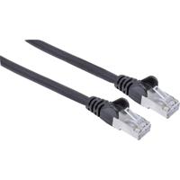 Intellinet 740562 RJ45 Netwerkkabel, patchkabel CAT 6A S/FTP 0.25 m Zwart Folie afscherming, Afscherming gevlochten, Afgeschermd, Halogeenvrij 1 stuk(s) - thumbnail