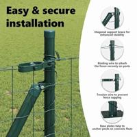 VidaXL Hek met paal groen 1 x 10 m staal - thumbnail