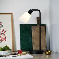Zwarte tafellamp met E14 fitting schakelaar en glazen kap Nordlux &apos;Molli&apos; - thumbnail