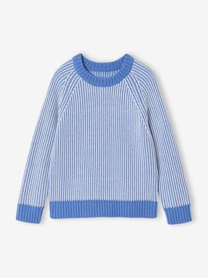 Trui voor jongens van gebreid materiaal blauw Trui voor jongens van gebreid materiaal blauw