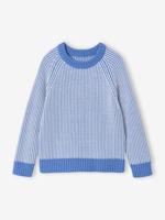 Trui voor jongens van gebreid materiaal blauw - thumbnail