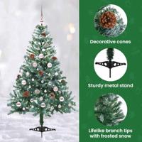 VidaXL Kunstkerstboom met 150 led groen 150 cm pvc en staal - thumbnail