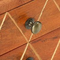 Nachtkastje 43x30x58 cm massief mangohout - thumbnail