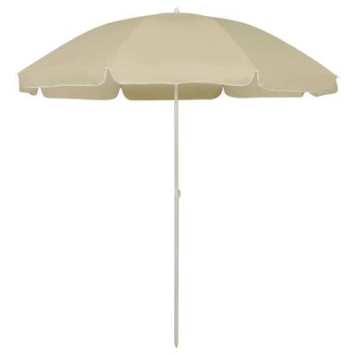 Strandparasol 240 cm zandgeel
