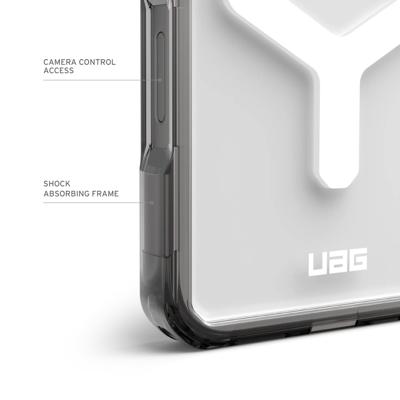 Urban Armor Gear Plyo Backcover Apple iPhone 16 Pro Grijs, Transparant Inductieve lading, MagSafe compatible, Stootbestendig Urban Armor Gear Plyo Backcover Apple iPhone 16 Pro Grijs, Transparant Inductieve lading, MagSafe compatible, Stootbestendig