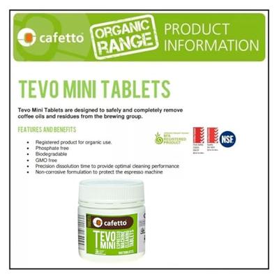 Cafetto Tevo® mini - reinigingstabletten voor koffiemachines (1,5 gram) - 100 stuks