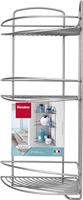 Metaltex onda badkamer-hoekrek 3 etages 22x22x53 cm zilver - thumbnail