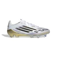 adidas F50 Elite Gras Voetbalschoenen (FG) Wit Zwart Goud - thumbnail