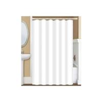 Dutch House Anti Schimmel Douchegordijn + Doucheringen Wit 180x200 cm - thumbnail