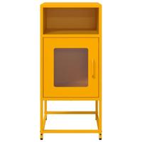 Nachtkastje 36x39x78 cm koudgewalst staal mosterdgeel - thumbnail