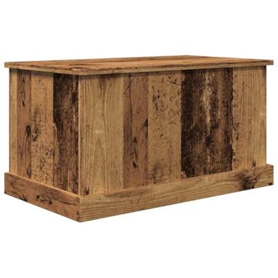 Opbergbox 70x40x38 cm bewerkt hout oud houtkleurig Opbergbox 70x40x38 cm bewerkt hout oud houtkleurig