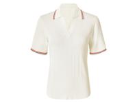 esmara Geribde dames polo (Wit, XL (48/50)) - thumbnail