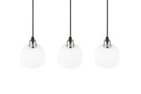 Trio Nikkel hanglampMolly 3-lichts wit glas - R31863007 - thumbnail