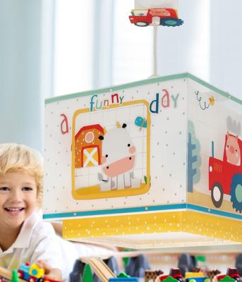 Dalber Kinderkamer hanglampMy Farm geel met wit - 63402