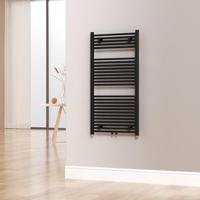 Saqu Cole handdoekradiator 701W 60x120cm mat zwart - thumbnail