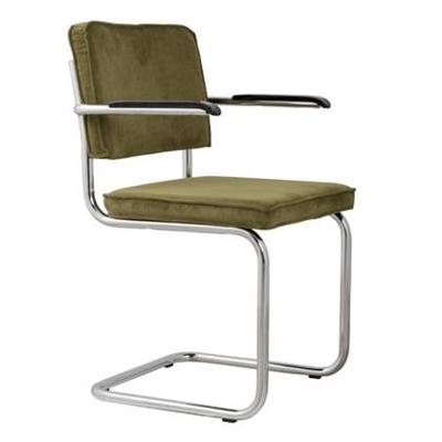 Zuiver Eetkamerstoel 'Ridge' Met armleuning, Ribstof