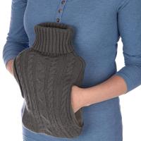 Generise Grijze Warmwater kruik met Hoes en handwarmer - 2 liter - thumbnail