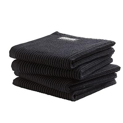 DDDDD vaatdoek Basic zwart 30x30cm 4st