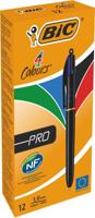 Bic Colours Pro 4-kleurenbalpen, medium, klassieke inktkleuren, lichaam zwart - thumbnail