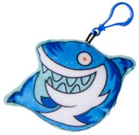 LG Imports sleutelhanger haai junior 6 cm pluche blauw - thumbnail