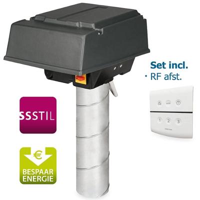 Pijpdakventilator MPV-10WR - 380m3/h - Ø125mm - RF bediening Pijpdakventilator MPV-10WR - 380m3/h - Ø125mm - RF bediening