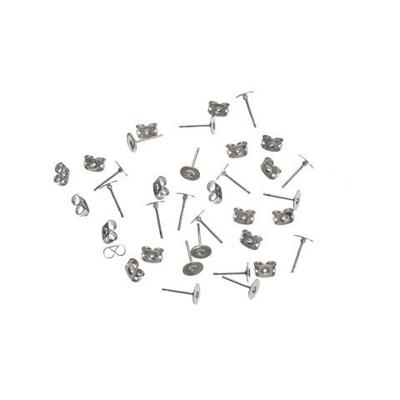 Vaessen Creative • oorstekers 6mm 18pcs zilver