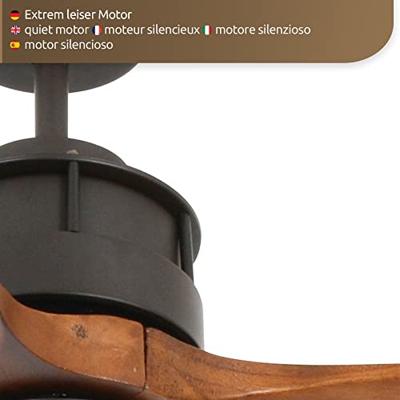 Beacon Houten plafondventilator met bronsAirfusion Akmani Ø 152cm - 210507