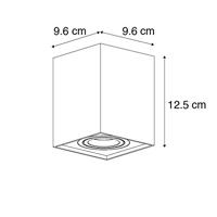 QAZQA Spot zwart verstelbaar - Quadro 1 up - thumbnail